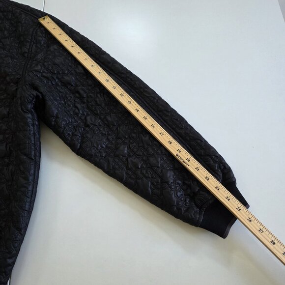 Vtg Rocawear Quilted Jacket Mens M Black Full Zip LS No Hood Pockets Logo Rapper - Picture 5 of 16